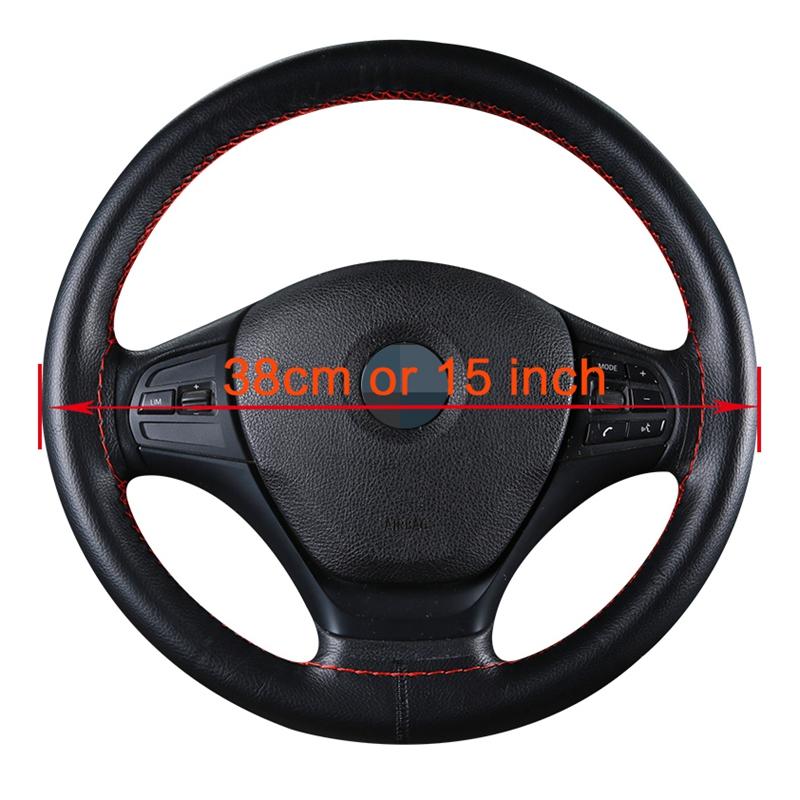 Steering Wheel Covers 38cm Soft Artificial Leathe Braid On The Steering-wheel Of Car With Needle And Thread Lnterior AccessoriesSteering 
Steering Wheel Covers 38cm Soft Artificial Leathe Braid On The Steering-wheel Of Car With Needle And Thread Lnterior AccessoriesSteering