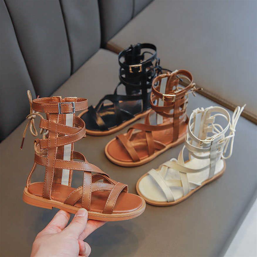 2636 Spring Summer Children Shoes for Girl Boy New Casual Fashion Gladiator Active Kid Baby Toddler Leather Sandles Q0629283