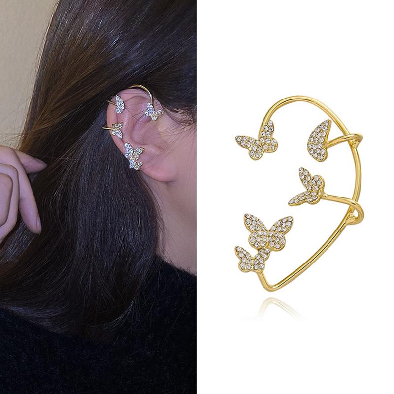 Clip-on & Screw Back Shiny Zircon Butterfly Ear Clip Cuff Hanging Earrings For Women Fashion Fine Fake Pierced Party Jewelry
Clip-on & Screw Back Shiny Zircon Butterfly Ear Clip Cuff Hanging Earrings For Women Fashion Fine Fake Pierced Party Jewelry