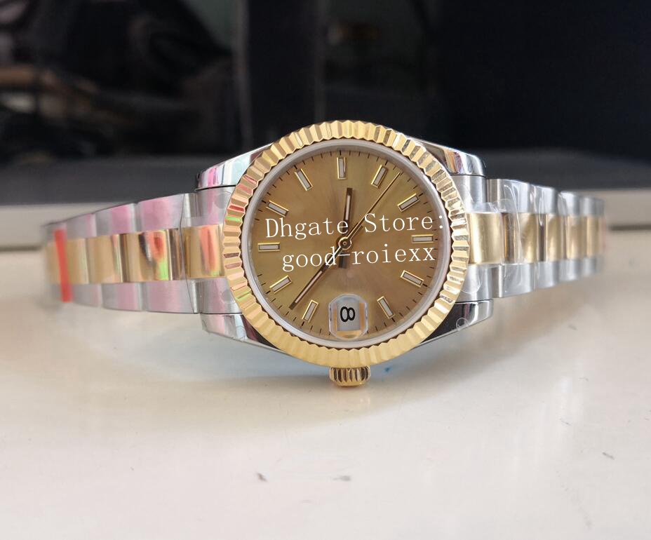 31mm Watch Sapphire Crystal Watches Women's Automatic 2813 Green Gray BP Steel Yellow Gold Date Factory Women BPF Ladies Business Wristwatches Mechanical, Box
31mm Watch Sapphire Crystal Watches Women's Automatic 2813 Green Gray BP Steel Yellow Gold Date Factory Women BPF Ladies Business Wristwatches Mechanical, Box