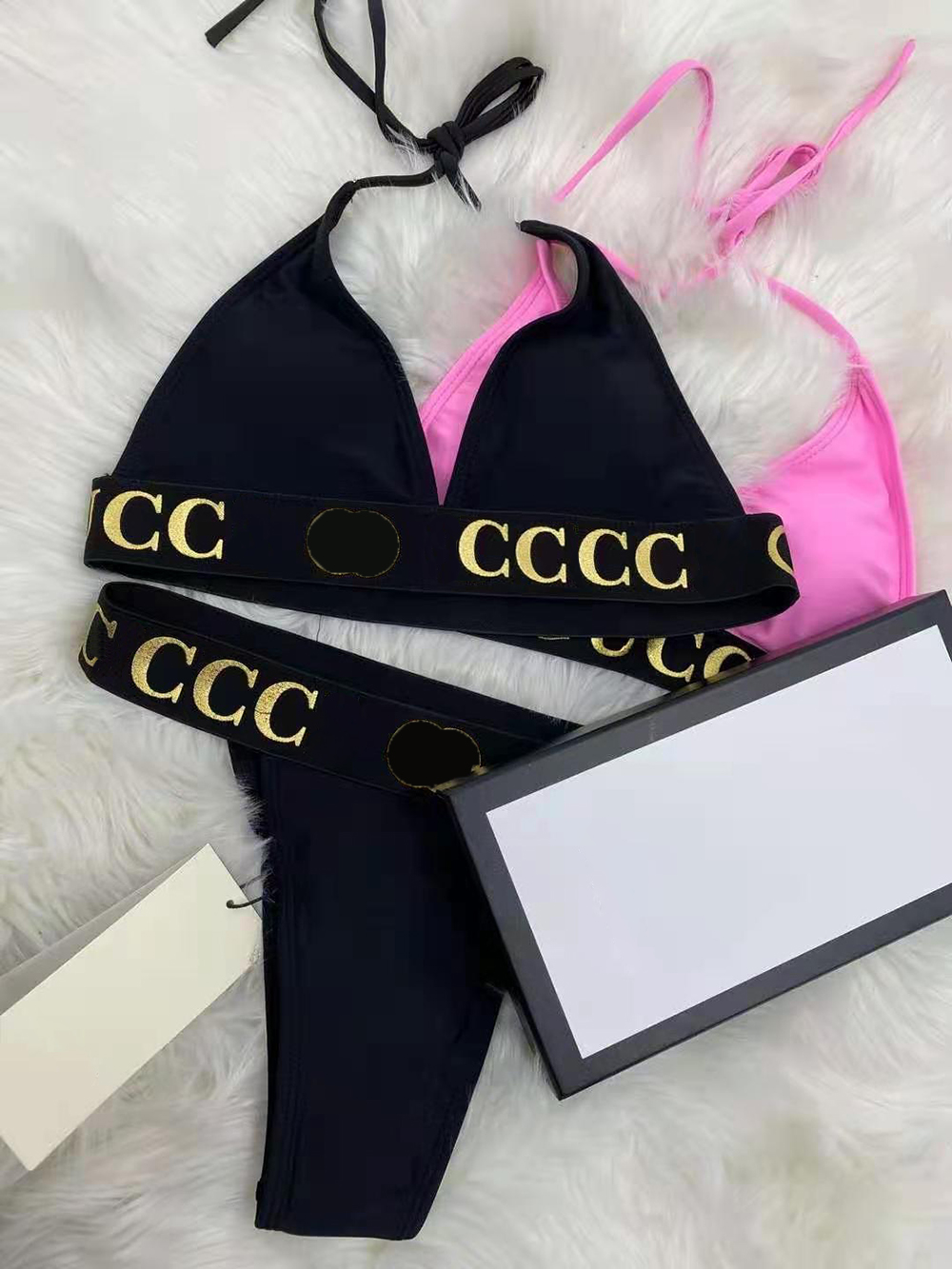 Fashion Lace Bikini Designers G Chain black Women Swimsuits bikini set Multicolors Summer Time Beach Bathing suits Wind Swimwear
Fashion Lace Bikini Designers G Chain black Women Swimsuits bikini set Multicolors Summer Time Beach Bathing suits Wind Swimwear