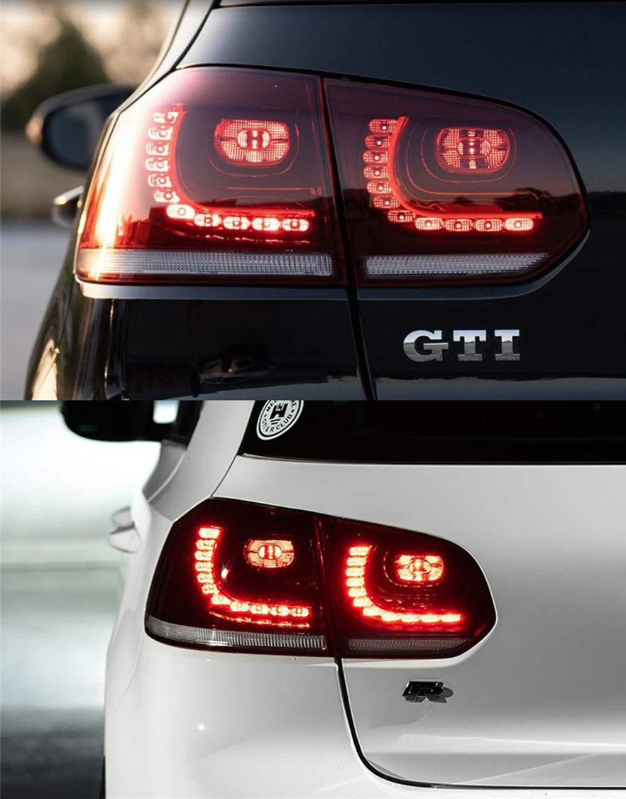Cars Tail Light For VW Golf 6 Golf6 MK6 R20 2009-2012 Taillights LED DRL Running Lights Fog Lights Dynamic Signal Lamp