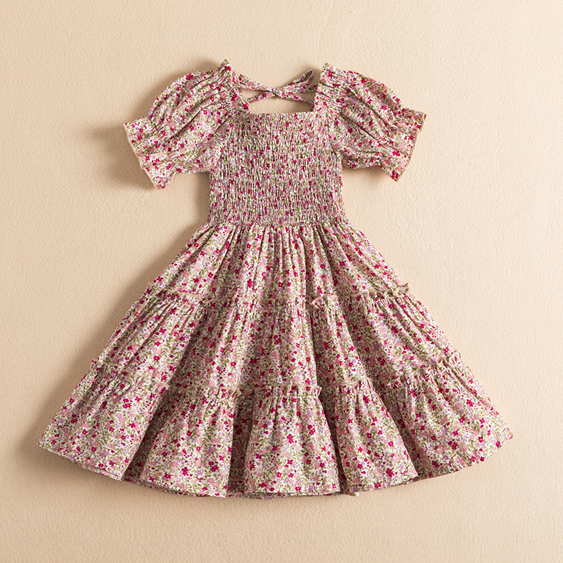 Summer Girls Sleeveless Strap Princess Dressses Children Casual Flower Print Cloth Kids Fashion Party Smocked Dress For Girl 220614, 664 pink
Summer Girls Sleeveless Strap Princess Dressses Children Casual Flower Print Cloth Kids Fashion Party Smocked Dress For Girl 220614, 664 pink