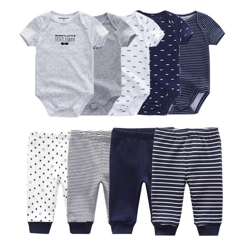 Solid Bodysuits+Pants Baby Boy Clothes Clothing Sets 0-12M Baby Girl Clothes Unisex born Girls Baby Cotton Roupa de 220425