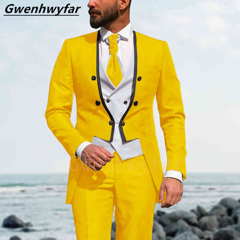 Gwenhwyfar Black Rim Yellow Stage Clothing for Model Host Performance Magician Italian Style Men's Tailcoat Stand Collar Designs H220510
Gwenhwyfar Black Rim Yellow Stage Clothing for Model Host Performance Magician Italian Style Men's Tailcoat Stand Collar Designs H220510
