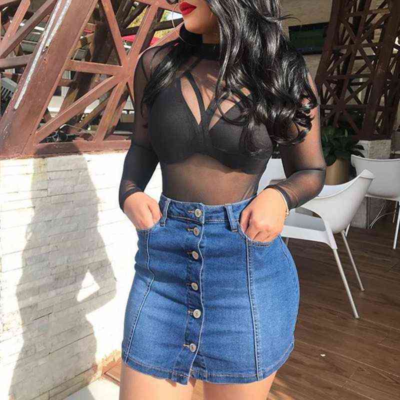 Sexy Women Spring Mini Denim Bodycon Skirts Ladies Girls Summer High Waist Casual Front Buttons Short Skirt DS393 220416, Blue
Sexy Women Spring Mini Denim Bodycon Skirts Ladies Girls Summer High Waist Casual Front Buttons Short Skirt DS393 220416, Blue