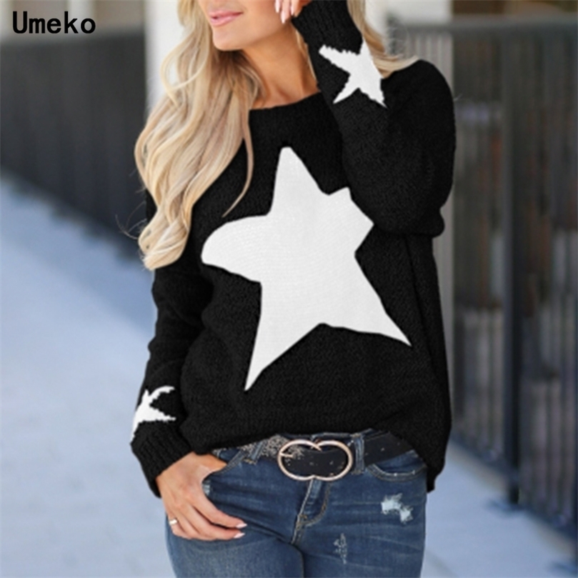 Umeko Multicolor Autumn Winter Women Star Sweater O-Neck Knitted Jumper Top Loose Casual Warm Femme Sweater Pullovers 201204, Gray
Umeko Multicolor Autumn Winter Women Star Sweater O-Neck Knitted Jumper Top Loose Casual Warm Femme Sweater Pullovers 201204, Gray