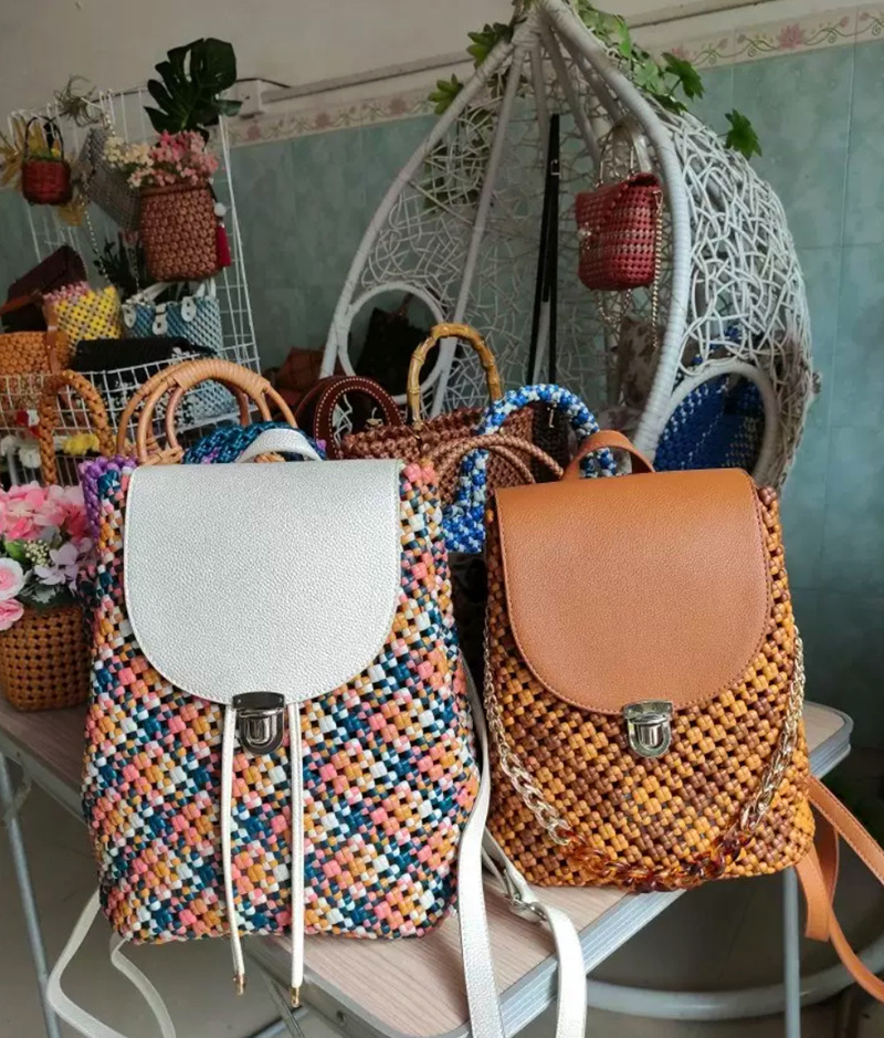 High Quality Handbag Shoulder Strap Woven Bag Set Leather Bag Bottoms with Hardware Accessories for DIY Handmade Bag Backpack 220610
