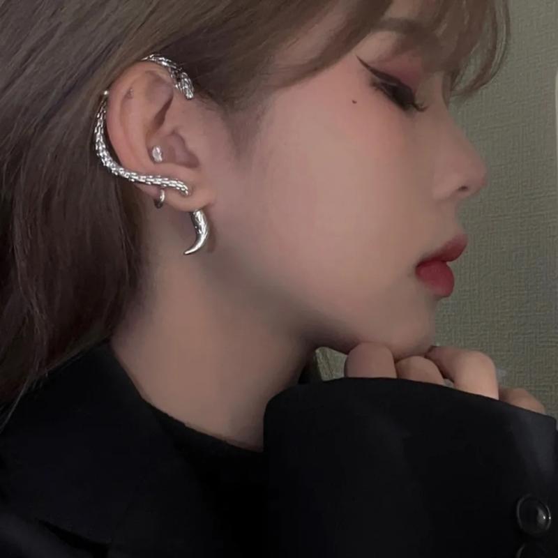 Clip-on & Screw Back Punk Twining Snake Shape Earrings Stud Cuff For Women Girls Style Jewelry 2022 Trend FashionClip-on 
Clip-on & Screw Back Punk Twining Snake Shape Earrings Stud Cuff For Women Girls Style Jewelry 2022 Trend FashionClip-on