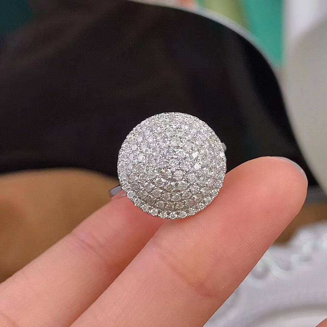 Stunning Sterg Sier Wedding Rings: Pave White 5A Cubic Zirconia CZ Dia Party Engagement Band Ring Gift