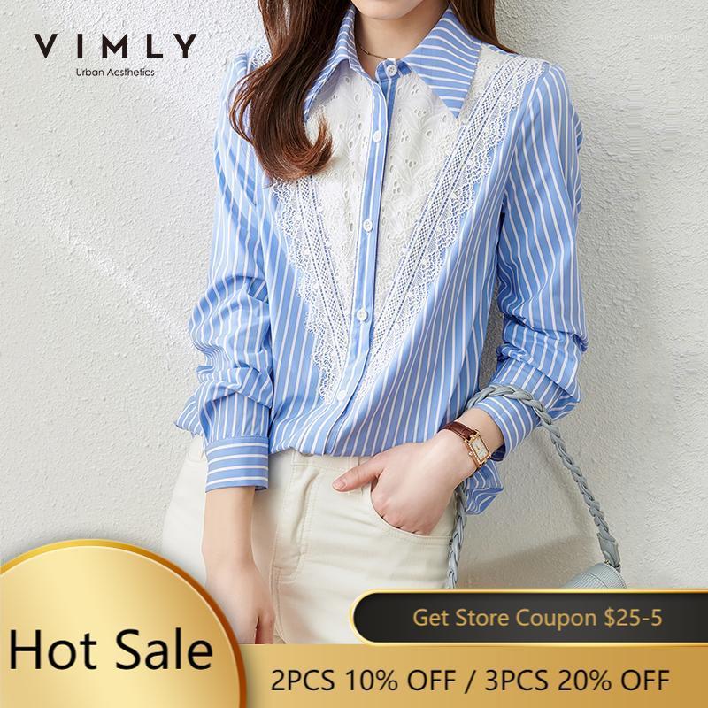 Office Lady Stripe Shirts Fashion Patchwork Lace Button Up Shirt Elegant Full Sleeve Blouse Female Tops Blusas F6661 Women' Blouses, Blue
Office Lady Stripe Shirts Fashion Patchwork Lace Button Up Shirt Elegant Full Sleeve Blouse Female Tops Blusas F6661 Women' Blouses, Blue