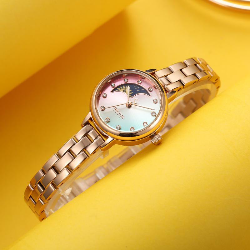 Wristwatches Sun & Moon Women's Watch Japan Mov't Hours Small Clock Fine Fashion Dress Chain Bracelet Girl's Birthday Gift J, Silver
Wristwatches Sun & Moon Women's Watch Japan Mov't Hours Small Clock Fine Fashion Dress Chain Bracelet Girl's Birthday Gift J, Silver