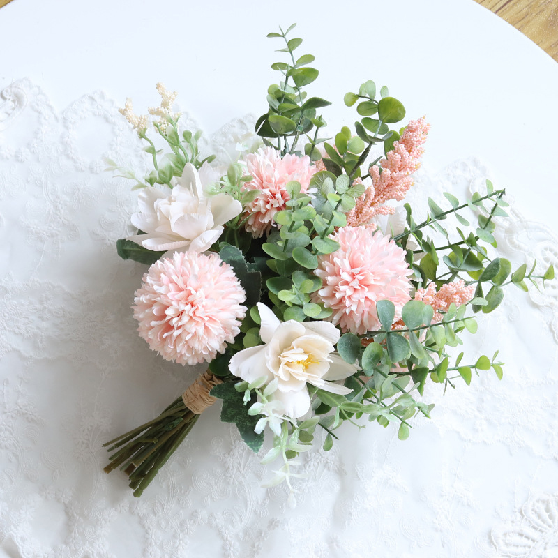 Anti-real flower forest Eucalyptus hand-held flower simulation bride wedding home desktop props decorative