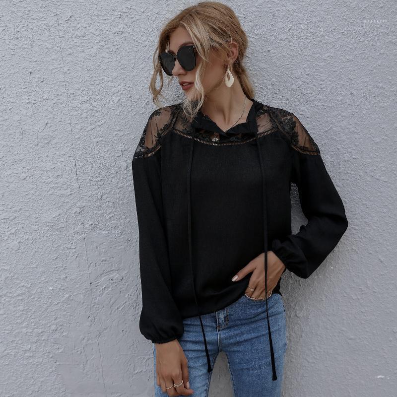Women' Blouses & Shirts Lace Crochet Shirt 2022 Fashion Women Sexy Long Sleeve V Neck Stretchy Tops Casual Oversized Blusas Plus Size, As pic
Women' Blouses & Shirts Lace Crochet Shirt 2022 Fashion Women Sexy Long Sleeve V Neck Stretchy Tops Casual Oversized Blusas Plus Size, As pic