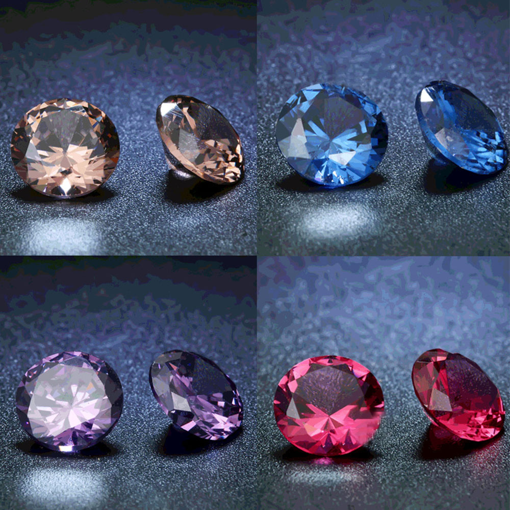 20pcs/lot Rhinestones Crystal Cubic Zircon CZ Stones Round Shape DIY Accessories Pointback Glass Strass 8mm for Jewelry DIY Crafts Making