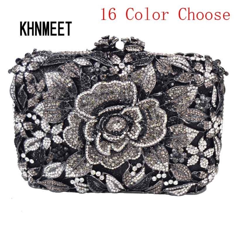 Grey Flower Clutch Crystal Party Handbag Wedding Bridal Bags Prom SC780 220616, Gold silver
Grey Flower Clutch Crystal Party Handbag Wedding Bridal Bags Prom SC780 220616, Gold silver