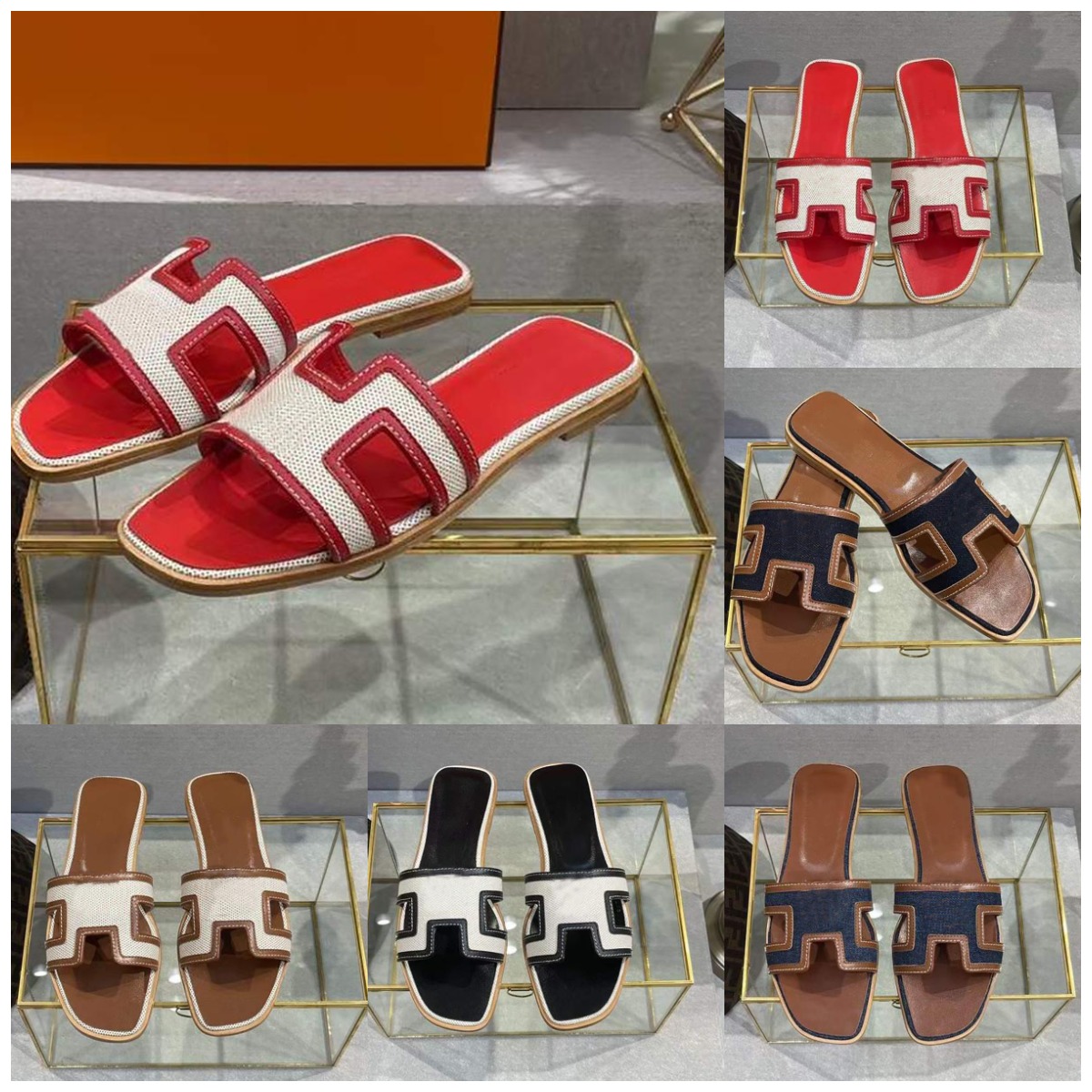H Sandals Oran Slippers Designer Womens Summer Beach Slide Slippers Crocodile Skin Leather Flip Flops Sexy Heels Ladies Sandal Fashion Natural color with box US4-12, Sock
H Sandals Oran Slippers Designer Womens Summer Beach Slide Slippers Crocodile Skin Leather Flip Flops Sexy Heels Ladies Sandal Fashion Natural color with box US4-12, Sock
