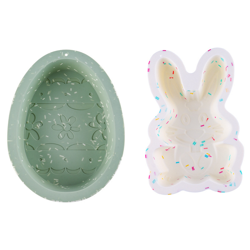 DIY Easter Rabbit Cake Silicone Mold Dessert Pudding Baking Moulds Resin Baking Tools for Cakes