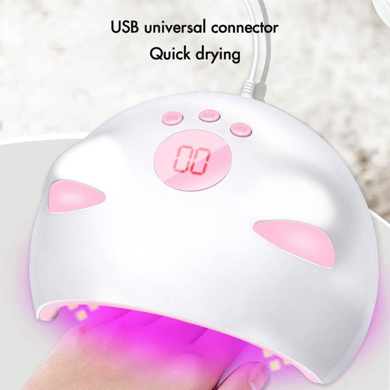 Nail Dryers 60W Smart Gel Polish Varnish Dryer Potherapy UV LED Art Light Machine Sensor Timer Manicure Lamp, White
Nail Dryers 60W Smart Gel Polish Varnish Dryer Potherapy UV LED Art Light Machine Sensor Timer Manicure Lamp, White