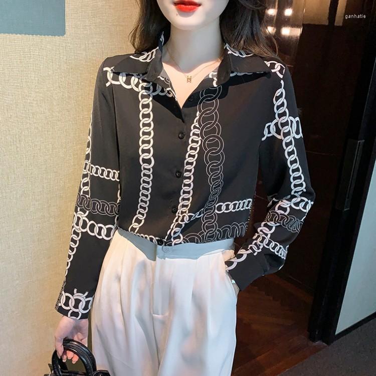 Women' Blouses & Shirts Fashion Office OL Chain Print Chiffon Women' 2022 Spring Casual Loose Long Sleeve Tops Blusas MujerWomen, White
Women' Blouses & Shirts Fashion Office OL Chain Print Chiffon Women' 2022 Spring Casual Loose Long Sleeve Tops Blusas MujerWomen, White