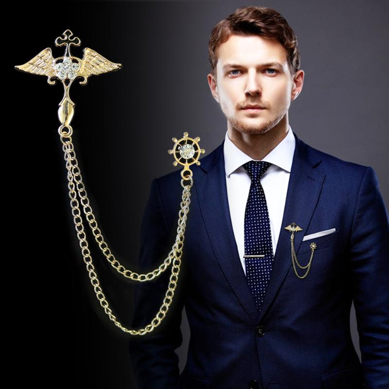 Pins, Brooches I-Remiel Korean Angel Wing Brooch Tassel Chain Pin For Men's Cardigan Suit Shirt Collar Pins And Accessories
Pins, Brooches I-Remiel Korean Angel Wing Brooch Tassel Chain Pin For Men's Cardigan Suit Shirt Collar Pins And Accessories