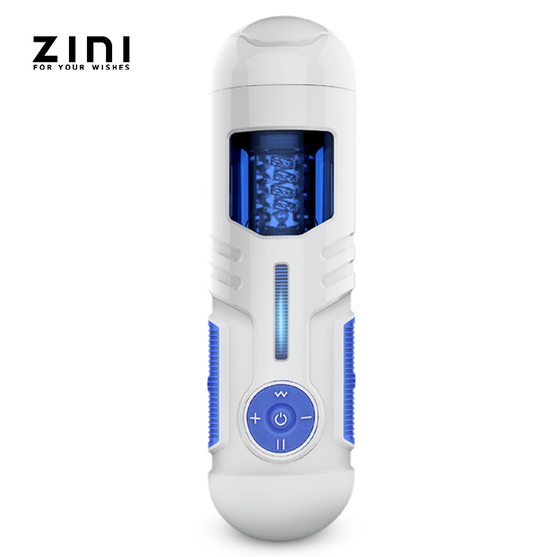Zini Piston Piston Automatic Telescopic Masturbation Cup For Male Blowjob Sucking Masturbator Realist Textured Vagin Sexy Toys