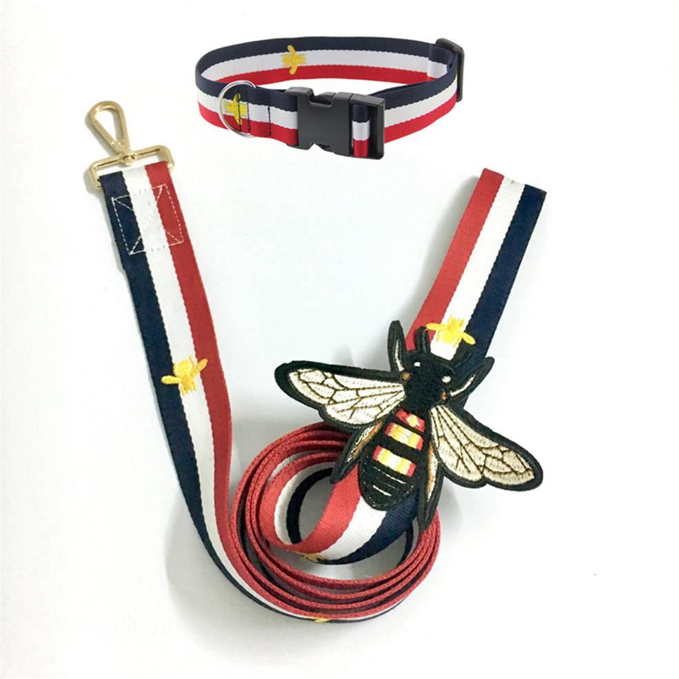 Dog Collars and Leashes Set Cute Bee Embroidery Designer Dog Collar Seat Belts Nylon Pet Leash Harness For Small Large Dogs French282C
Dog Collars and Leashes Set Cute Bee Embroidery Designer Dog Collar Seat Belts Nylon Pet Leash Harness For Small Large Dogs French282C