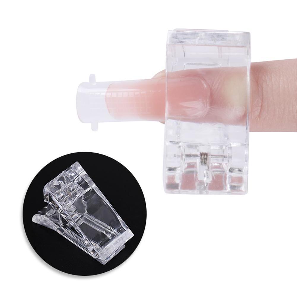 Plastic Reusable Fixing Clamp UV Glue Salon Fixed Clip for Finger Extension Displacement Prevention Manicure Nail Beauty Tool