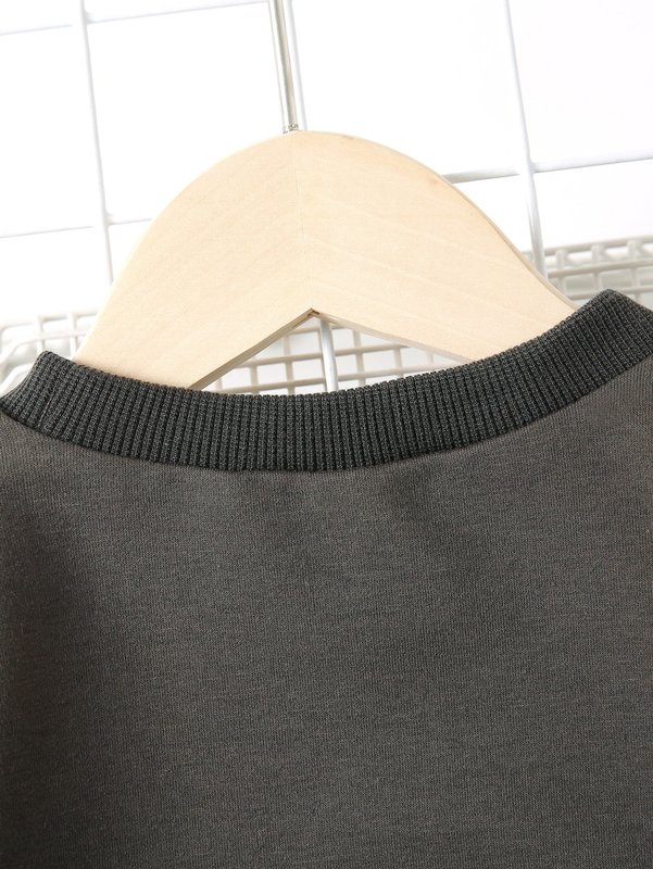 Toddler Boys Slogan & Motorcycle Print Pullover SHE