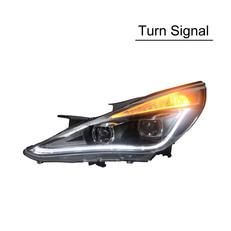 For Sonata 8 2011-16 Headlights Hyundai LED Daytime Running Light Waterproof Fog Lamp DRL Car Headlight Assembly
