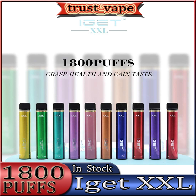 Iget XXL Disposable Pod Device Kit E cigarettes 1800 Puffs 950mAh Batterys 7ml Prefilled Cartridge Vape Pen Stick VS Plus Max Fast Ship
Iget XXL Disposable Pod Device Kit E cigarettes 1800 Puffs 950mAh Batterys 7ml Prefilled Cartridge Vape Pen Stick VS Plus Max Fast Ship