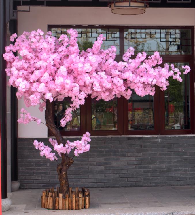 Artificial Cherry Tree Outdoor Garden Landing Simulation road lead Cherry Tree Wedding Decoration Net Mmangrove