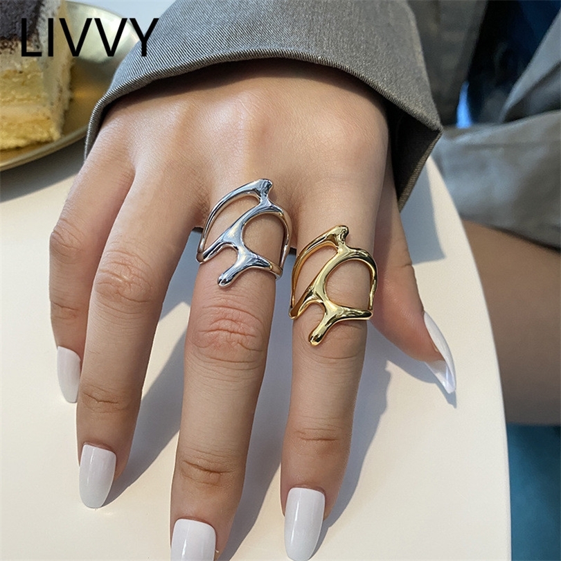LIVVY Silver Color Trend Vintage Elegant Irregular Hollow Branches Adjustable Rings for Women Fine Party Jewelry 220728
LIVVY Silver Color Trend Vintage Elegant Irregular Hollow Branches Adjustable Rings for Women Fine Party Jewelry 220728