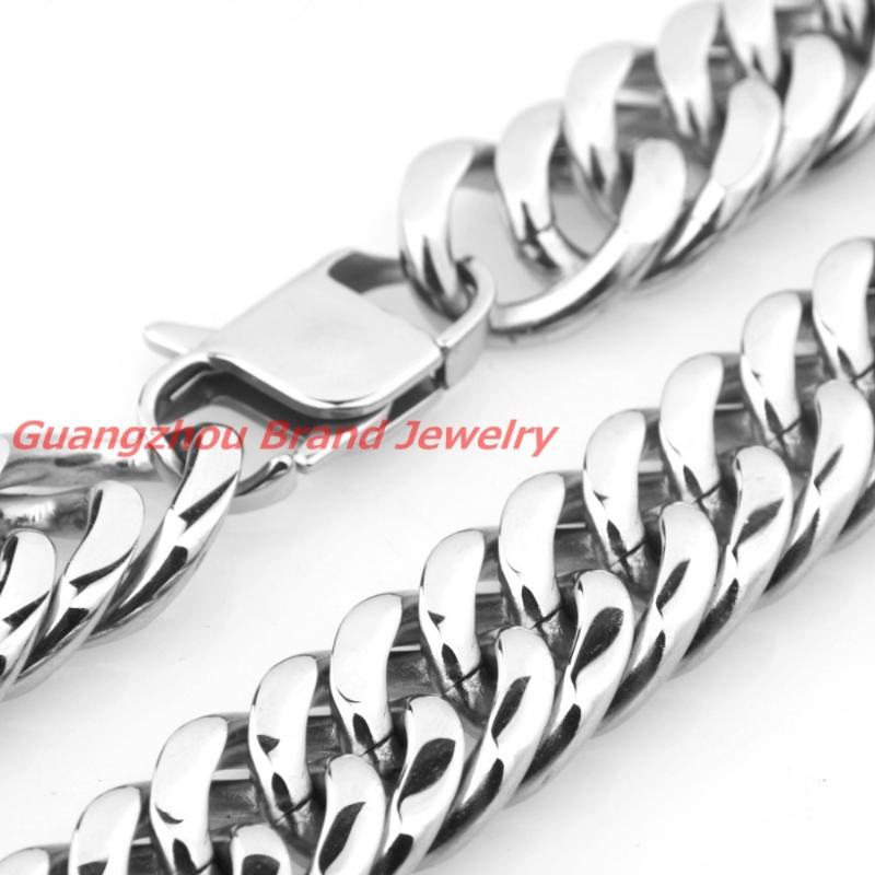 Chains 7-40" Huge Heavy 316L Stainless Steel Silver Color High Polished Cuban Chain Mens Necklace 18MM Top DesignChains
Chains 7-40" Huge Heavy 316L Stainless Steel Silver Color High Polished Cuban Chain Mens Necklace 18MM Top DesignChains