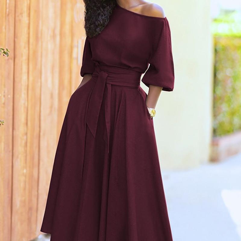 Casual Dresses Women Summer Elegant Maxi Dress 2022 Female Sexy Strapless Oblique Shoulder Solid Color Tie Waist Belt Long For WorkCasual, Black
Casual Dresses Women Summer Elegant Maxi Dress 2022 Female Sexy Strapless Oblique Shoulder Solid Color Tie Waist Belt Long For WorkCasual, Black