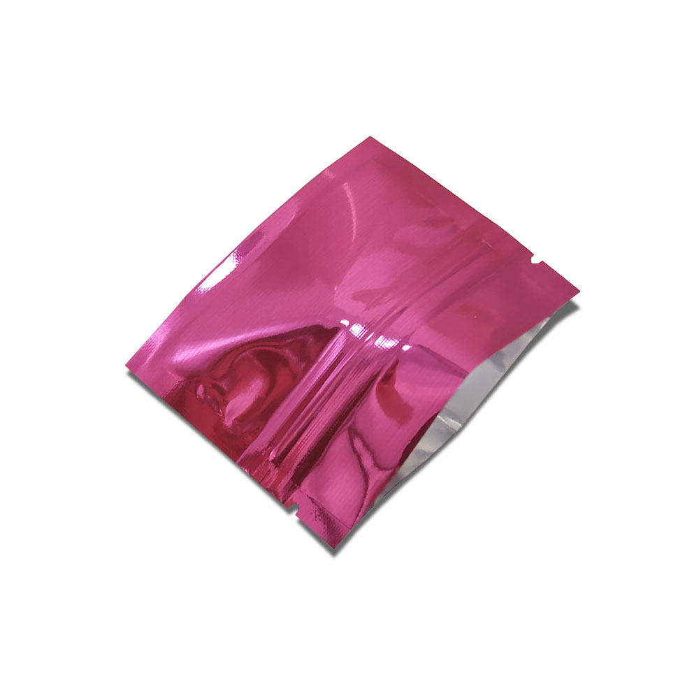 500PCS/unit Small Self Seal Zip Lock Color Package Bag 7.5x6.3cm Purple Aluminum Foil Mylar Mockup Storage Pouches Wholesale