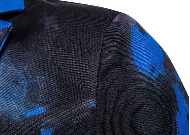 Men's Casual Suits, Business Suits, Red and Blue Flame Printing Dresses, Costumes for Men Wedding Suits for Men 220409
