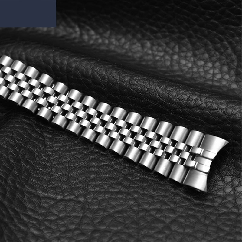 Watch accessories steel strap male 13mm17mm20mm sports for Rolex luxury series five beads full solid women watch band 220624