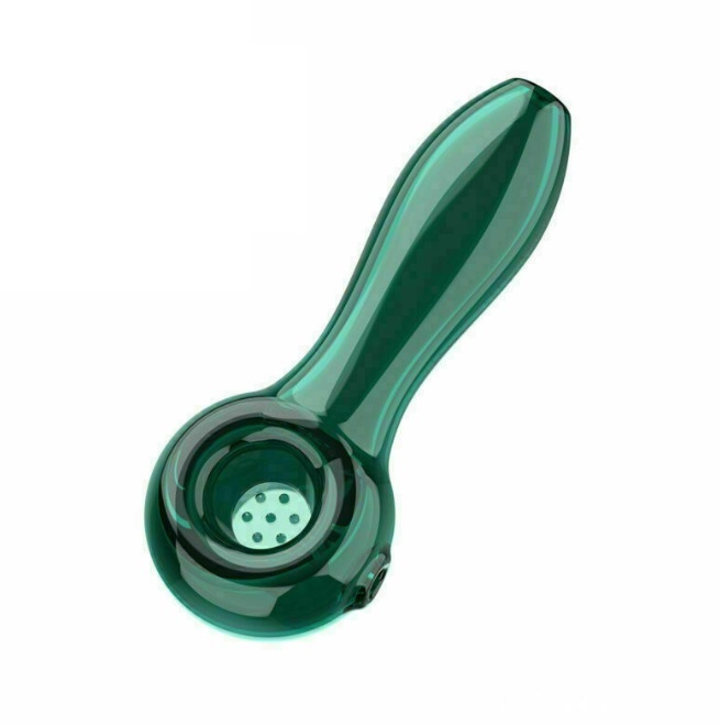 

Tobacco Hand Heady Glass Pipes Pyrex Spoon Bongs Oil Burners Nail Smoking Pipe Thick 3 Colors Choose 4.2inches