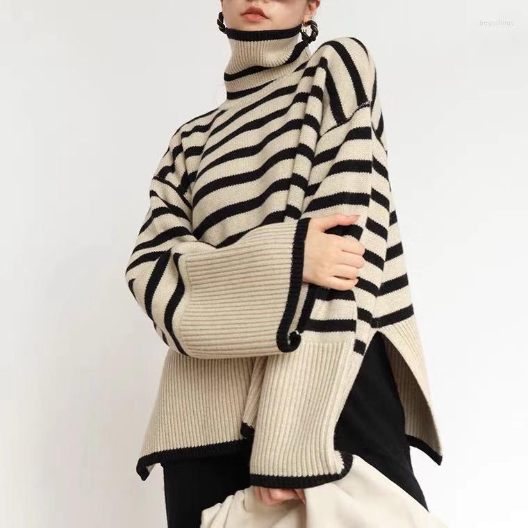 Women's Sweaters Striped Turtleneck Sweater Women's 2022 Spring And Autumn Loose Design Niche Knitted Pullover CoatWomen's Begu22, Light color
Women's Sweaters Striped Turtleneck Sweater Women's 2022 Spring And Autumn Loose Design Niche Knitted Pullover CoatWomen's Begu22, Light color