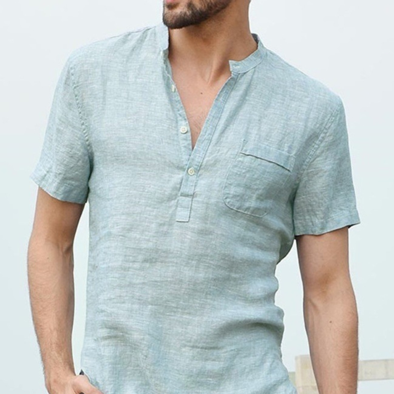Summer Men's Short-Sleeved T-shirt Cotton and Linen Led Casual Men's T-shirt Shirt Male Breathable Polo Shirts S-3XL 220525