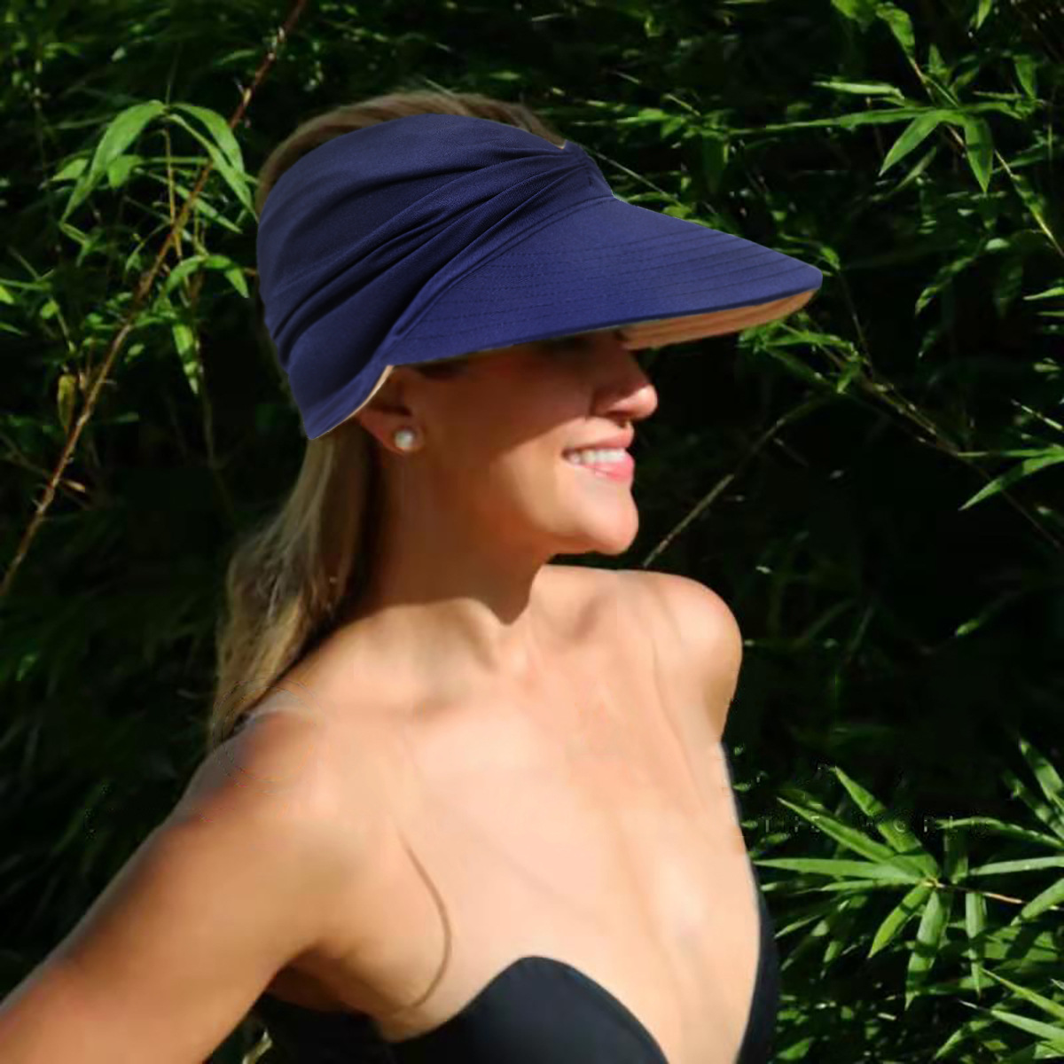 Adult Elastic Hollow Hat For Women Sun Visor Hats Female Anti-ultraviolet Empty Hat UV Protection Hot Summer Outdoor Beach Caps Wholesale