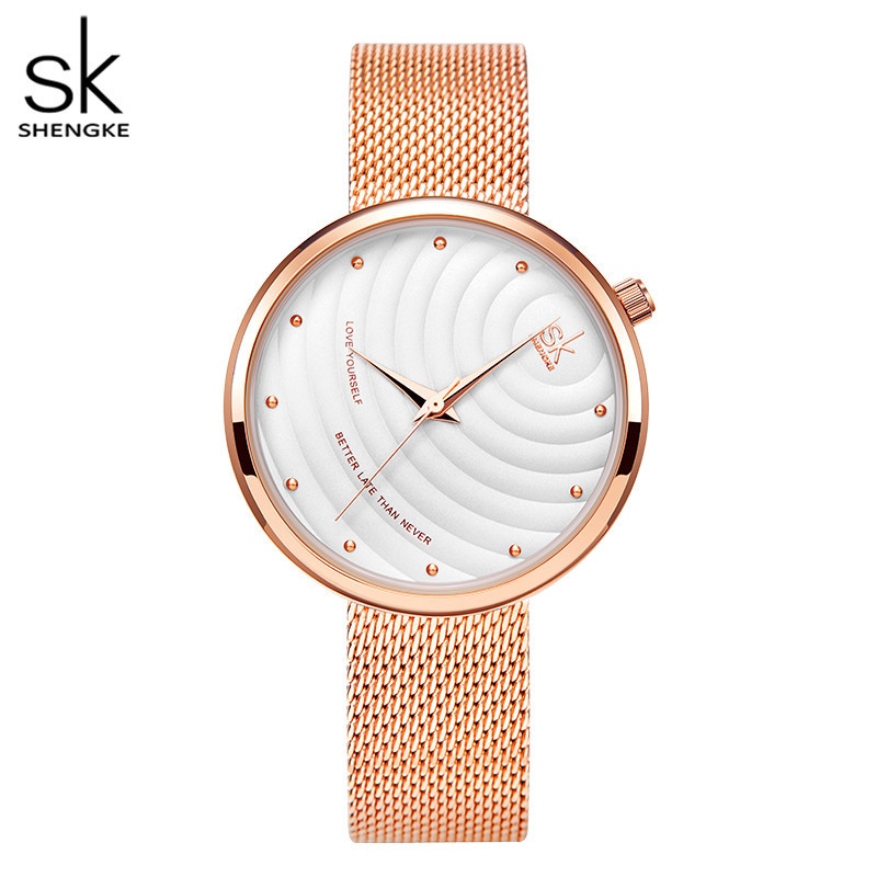 2022 SK women's watch fashion quartz watch waterproof mesh with Watch Gift, C1