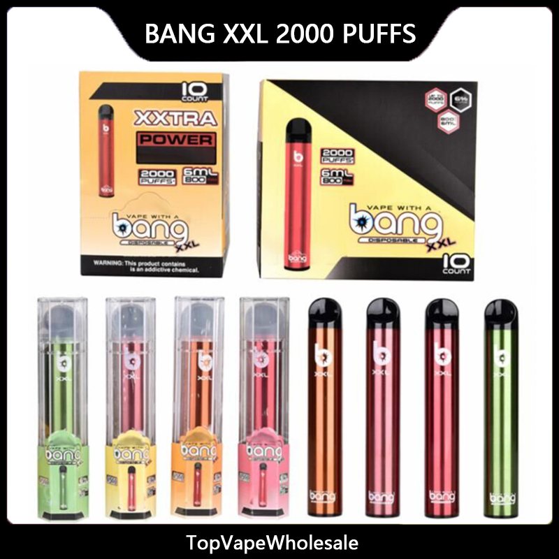 Bang XXL XXtra Disaposable E Cigarettes Vape Pen 2000 Puffs Pre Filled Pods Vapes Cartridge Electronic Cigarettes 800mah Battery 24 Color Vs Air Bar Max
Bang XXL XXtra Disaposable E Cigarettes Vape Pen 2000 Puffs Pre Filled Pods Vapes Cartridge Electronic Cigarettes 800mah Battery 24 Color Vs Air Bar Max