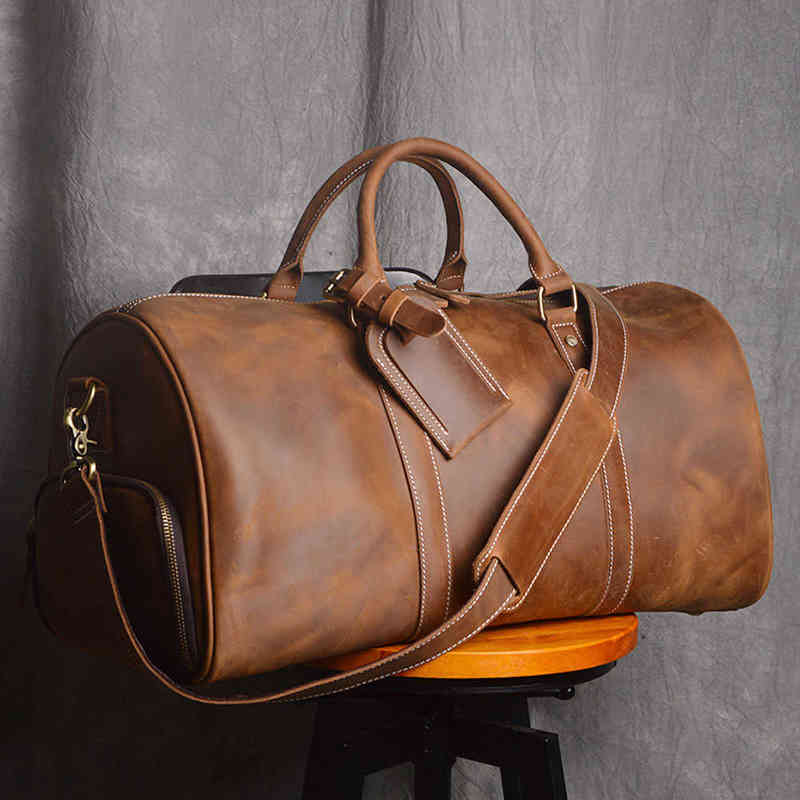 Vintage Men's Hand Luggage Bag Travel Bag Geunine Leather Large Capacity Single Shoulder Messenger for 15 Inch Laptop 220611, Coffee
Vintage Men's Hand Luggage Bag Travel Bag Geunine Leather Large Capacity Single Shoulder Messenger for 15 Inch Laptop 220611, Coffee