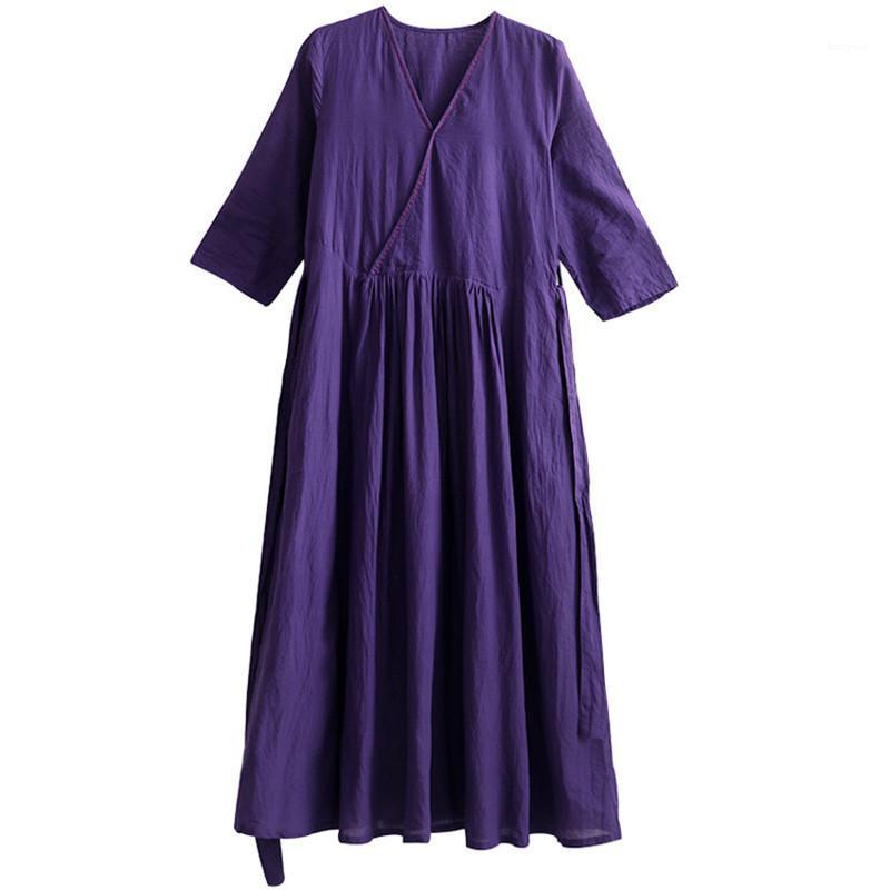 Casual Dresses 2022 Spring Summer Literary Women's Clothing Cotton Linen V-neck Hand-embroidered Big Swing Dress With Belt 140B, White
Casual Dresses 2022 Spring Summer Literary Women's Clothing Cotton Linen V-neck Hand-embroidered Big Swing Dress With Belt 140B, White