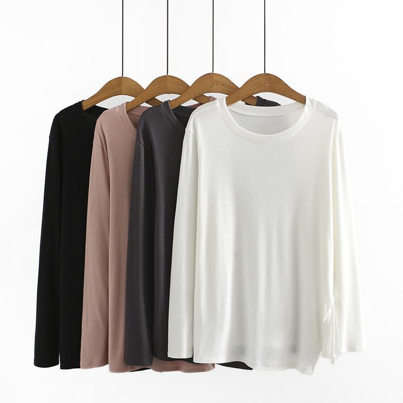 Women's Plus Size T-Shirt For Women -4XL Long Sleeve Round Neck Asymmetrical Hem And Split On The Left Large Simplicity T-ShirtWomen's, Black
Women's Plus Size T-Shirt For Women -4XL Long Sleeve Round Neck Asymmetrical Hem And Split On The Left Large Simplicity T-ShirtWomen's, Black