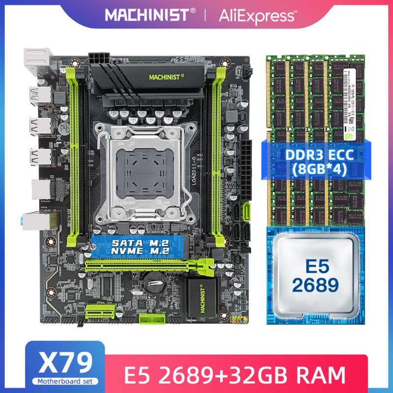 Motherboards MACHINIST X79 GREEN Motherboard LGA2011 Kit With Inte E5 2689 Processor 32G(4*8) DDR3 Support Desktop And ECC Memory ATX282H
Motherboards MACHINIST X79 GREEN Motherboard LGA2011 Kit With Inte E5 2689 Processor 32G(4*8) DDR3 Support Desktop And ECC Memory ATX282H