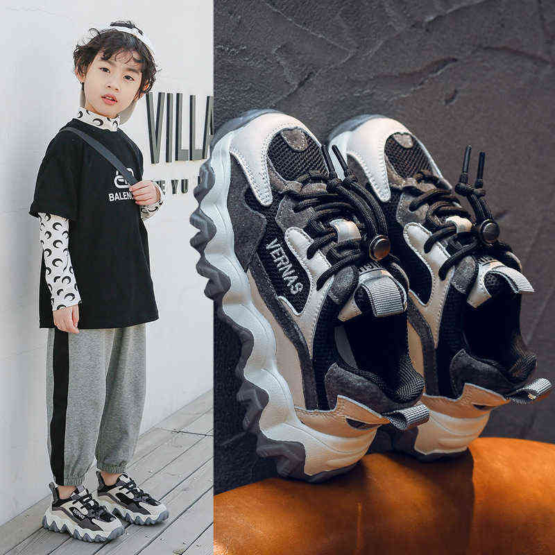 Casual Kids Shoes Boys Breathable Mesh Soft Soles Non-slip Children Sneakers Warm Winter Shoes Sports Running Chaussure Enfant G220413