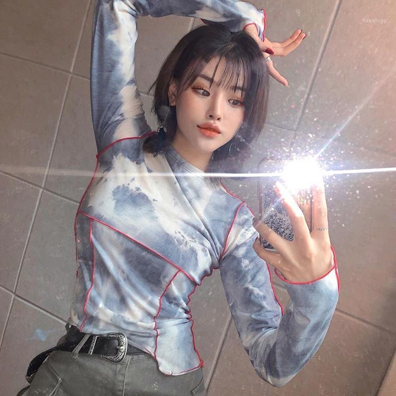 Women Tie-dye Thin Shirt Reverse Car Line Female Slim Long Sleeve Autumn Blouse Vintage Fashion O-Neck FZ2494 Women' Blouses & Shirts, Blue
Women Tie-dye Thin Shirt Reverse Car Line Female Slim Long Sleeve Autumn Blouse Vintage Fashion O-Neck FZ2494 Women' Blouses & Shirts, Blue